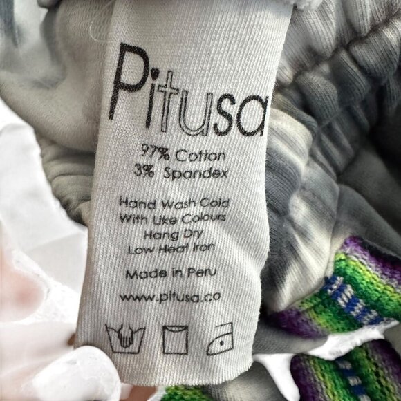 Pitusa Gray tie dye trackie sweat pants Womens size Large NWT - Picture 8 of 11